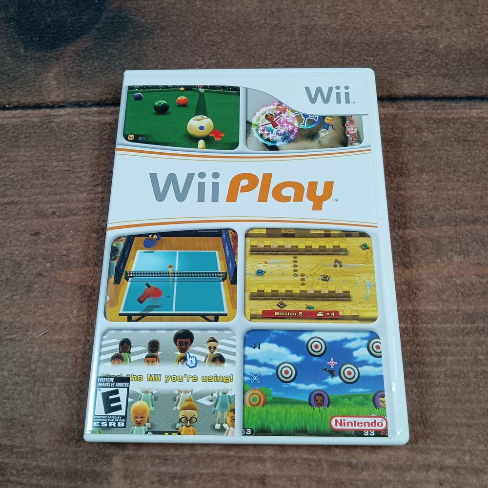 Wii Play Video Game Disc Nintendo Wii RVL PR4E USA Tested Works